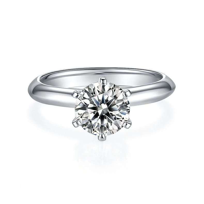 1.5CT 6 Claws Moissanite Ring In Sterling Silver