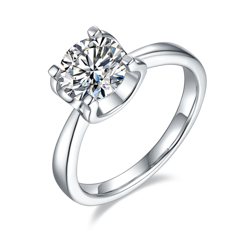 1.5CT Moissanite Ring In Sterling Silver