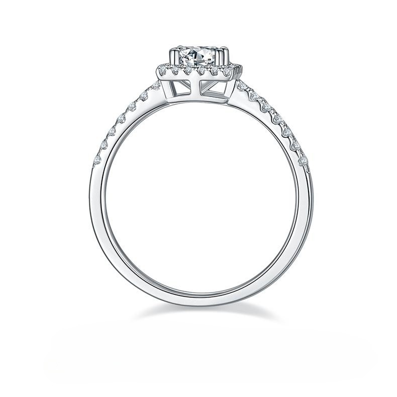 0.5CT Moissanite Ring In Sterling Silver