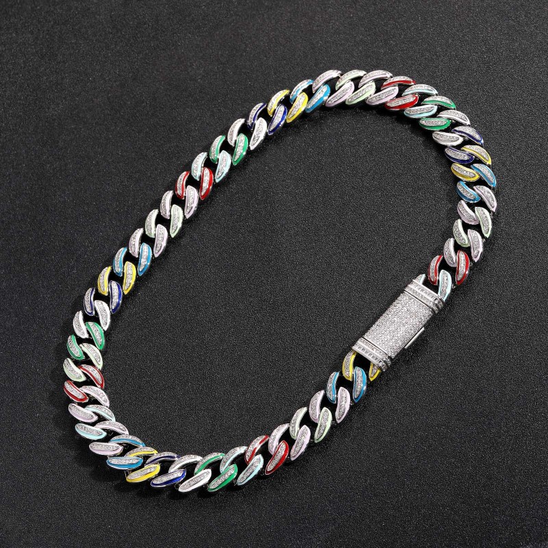 15mm Colorful Miami Cuban Bracelet/Chain