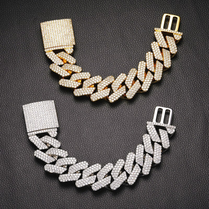 3-Row 30mm Miami Cuban Bracelet/Chain