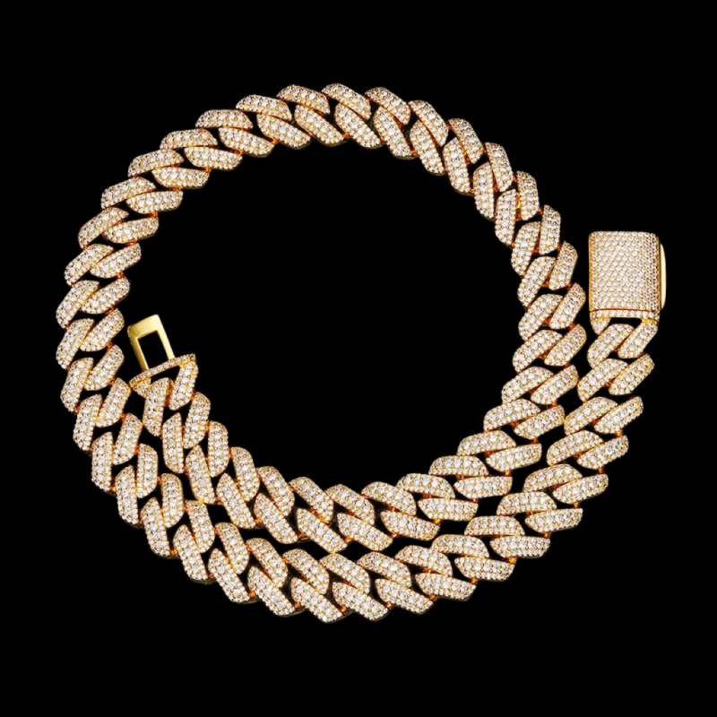 3-Row 15mm Miami Cuban Bracelet/Chain