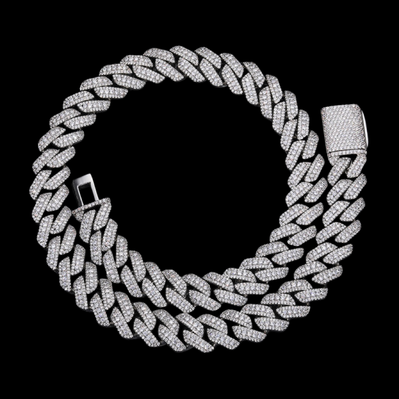 3-Row 15mm Miami Cuban Bracelet/Chain