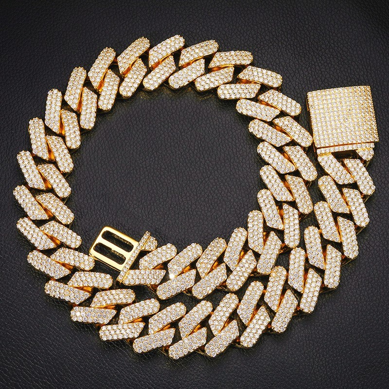 3-Row 30mm Miami Cuban Bracelet/Chain