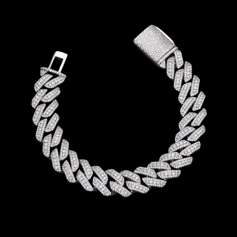3-Row 15mm Miami Cuban Bracelet/Chain