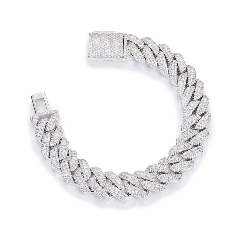 3-Row 15mm Miami Cuban Bracelet/Chain