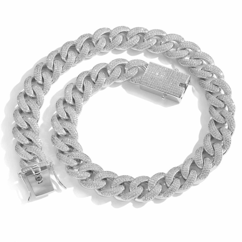 3-Row 18mm Miami Cuban Bracelet/Chain