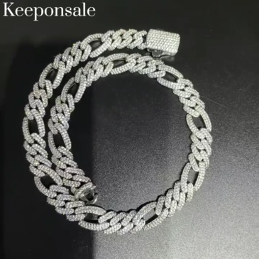 12mm Baguette Diamond Miami Cuban Bracelet/Chain