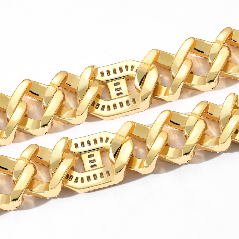 15mm Baguette Diamond Miami Cuban Bracelet/Chain