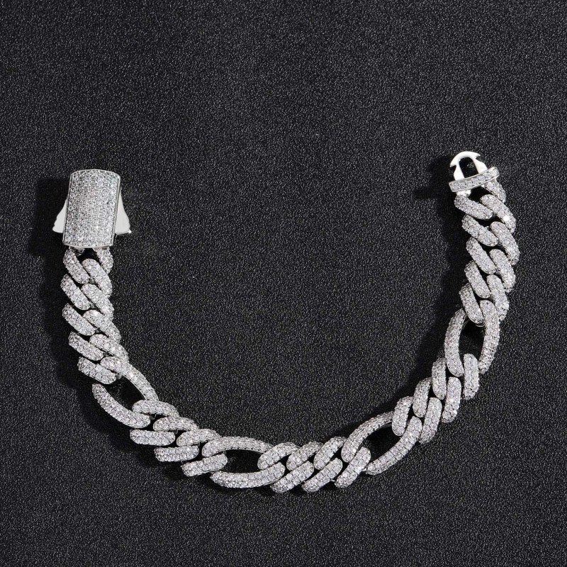 12mm Baguette Diamond Miami Cuban Bracelet/Chain