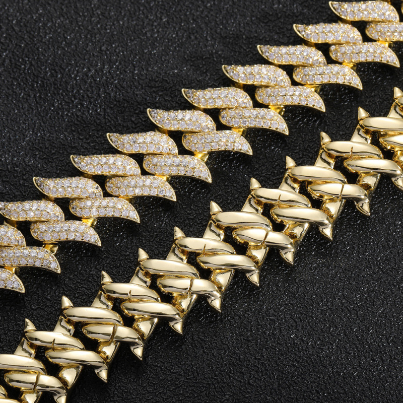 18mm Spiked Cuban Bracelet/Chain