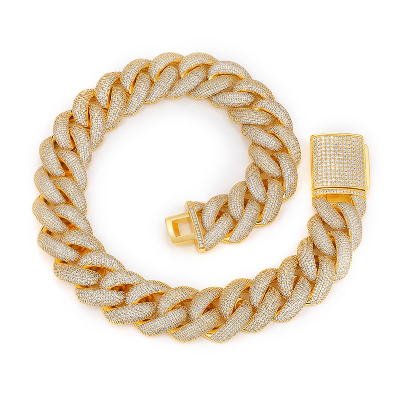 8-Row 25mm Miami Bubble Cuban Bracelet/Chain