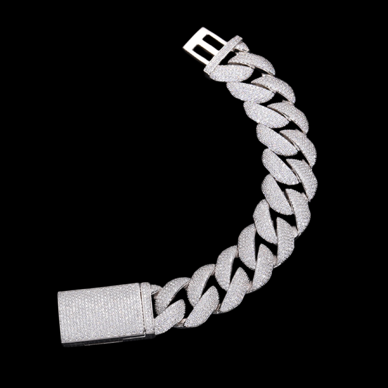 5-Row 22mm Miami Bubble Cuban Bracelet/Chain