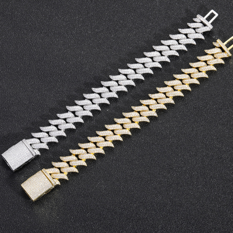 18mm Spiked Cuban Bracelet/Chain