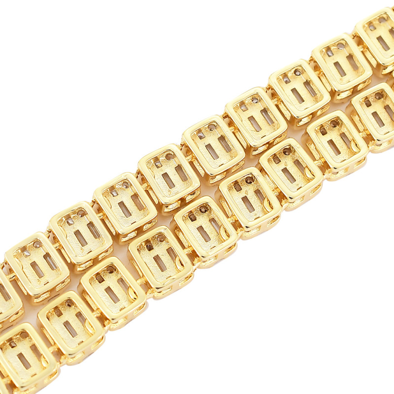 9mm Baguette Diamond Cuban Bracelet