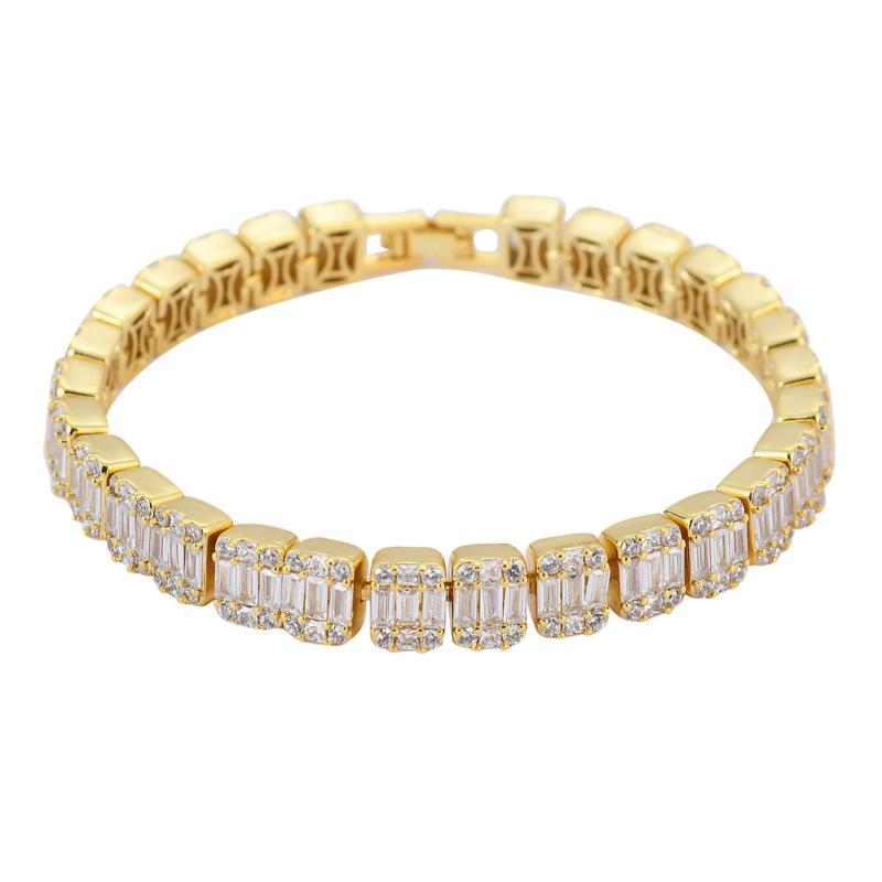 9mm Baguette Diamond Cuban Bracelet