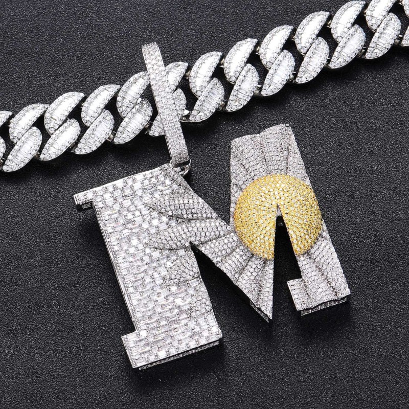 Sparkling Letter M Pendant