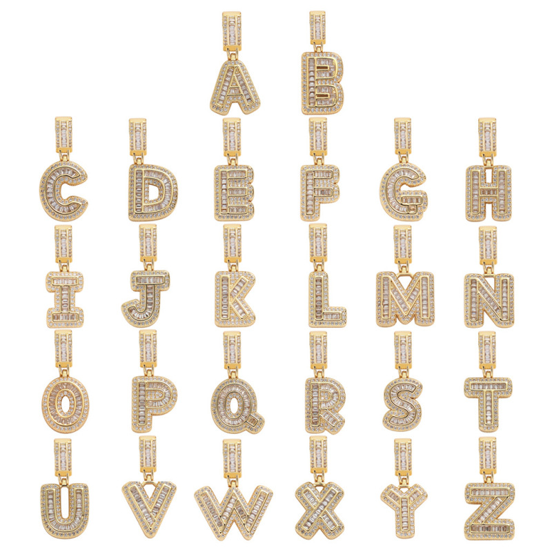 Custom Personalized Sparkling Letter Pendant