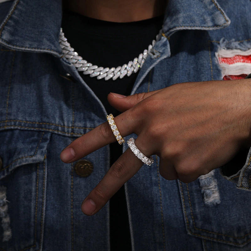 S925 Moissanite Hip Hop Ring