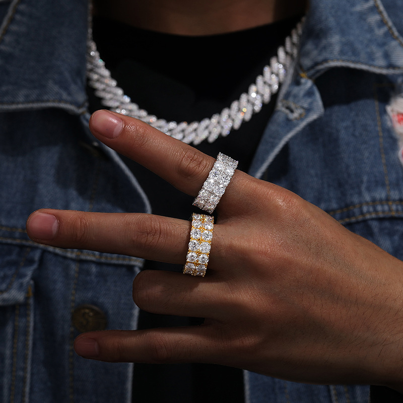 S925 Moissanite Hip Hop Ring