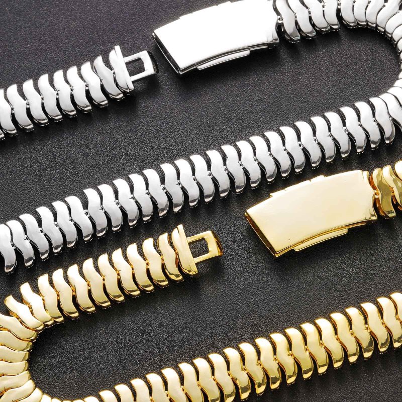 22mm Centipede Design Cuban Bracelet/Chain