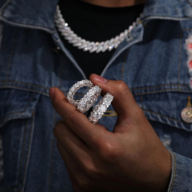 S925 Moissanite Hip Hop Ring