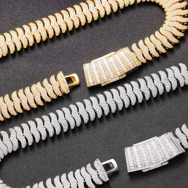 22mm Centipede Design Cuban Bracelet/Chain