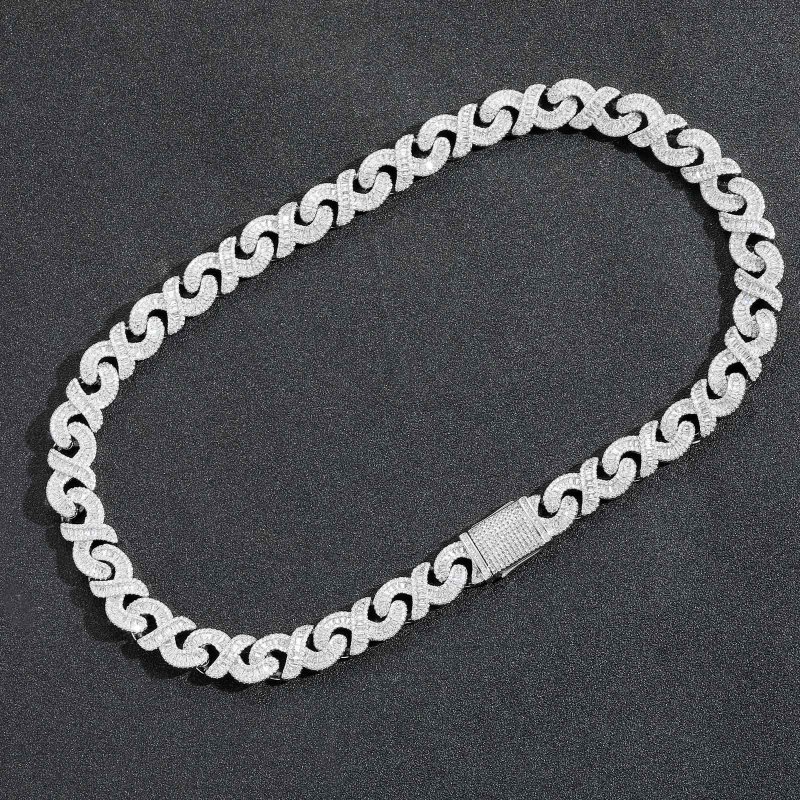 12mm Baguette Diamond Cuban Bracelet/Chain