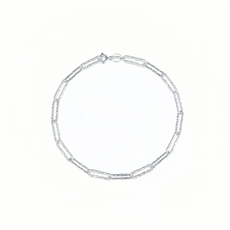 Interlocking Chain Bracelet In Sterling Silver