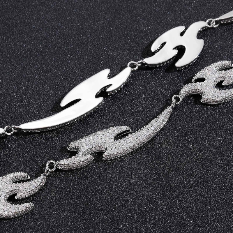 16mm Irregular Design Cuban Bracelet/Chain