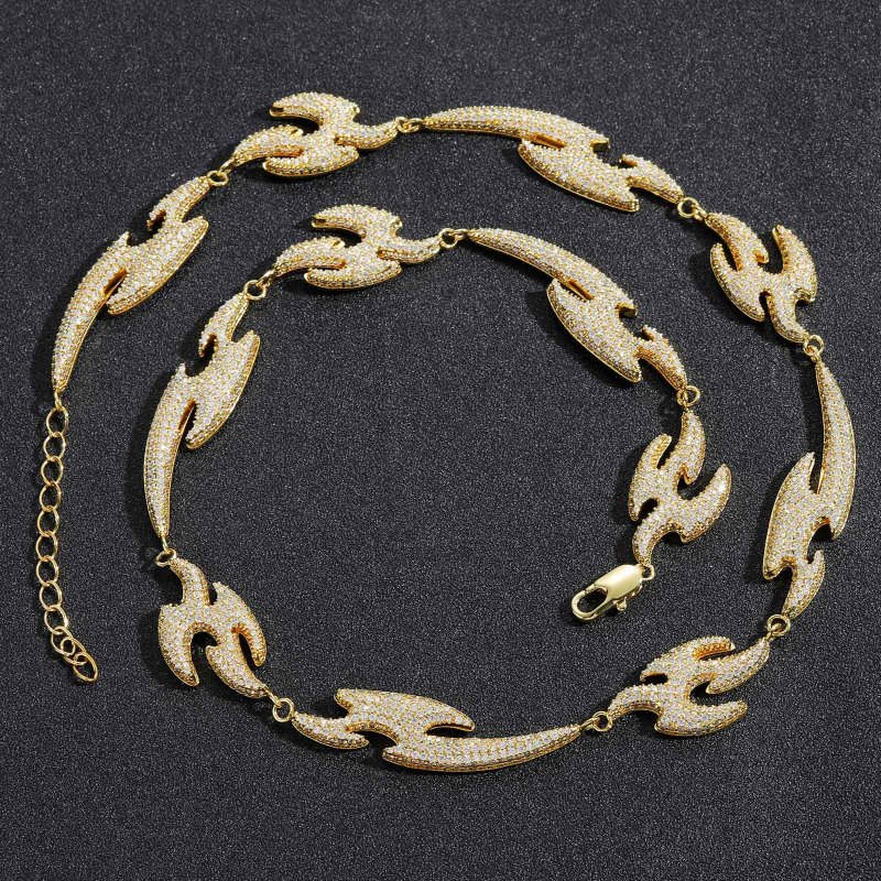 16mm Irregular Design Cuban Bracelet/Chain