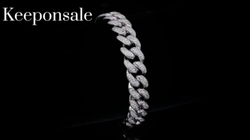 12MM Cuban Bracelet/Chain Moissanite In Sterling Silver