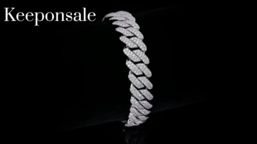 14MM Cuban Bracelet/Chain Moissanite In Sterling Silver