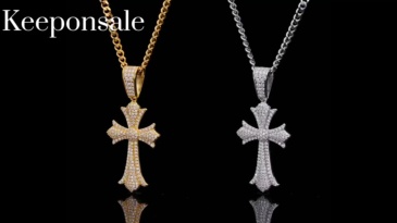 1.19CT Cross Pendant Pave Moissanite In Sterling Silver