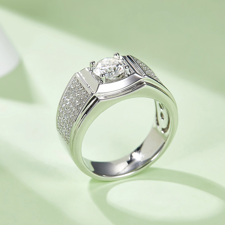 1CT Moissanite Ring In Sterling Silver