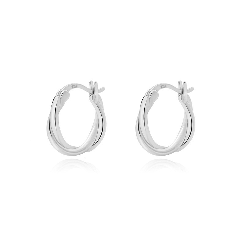 Hoop Earrings In Sterling Silver