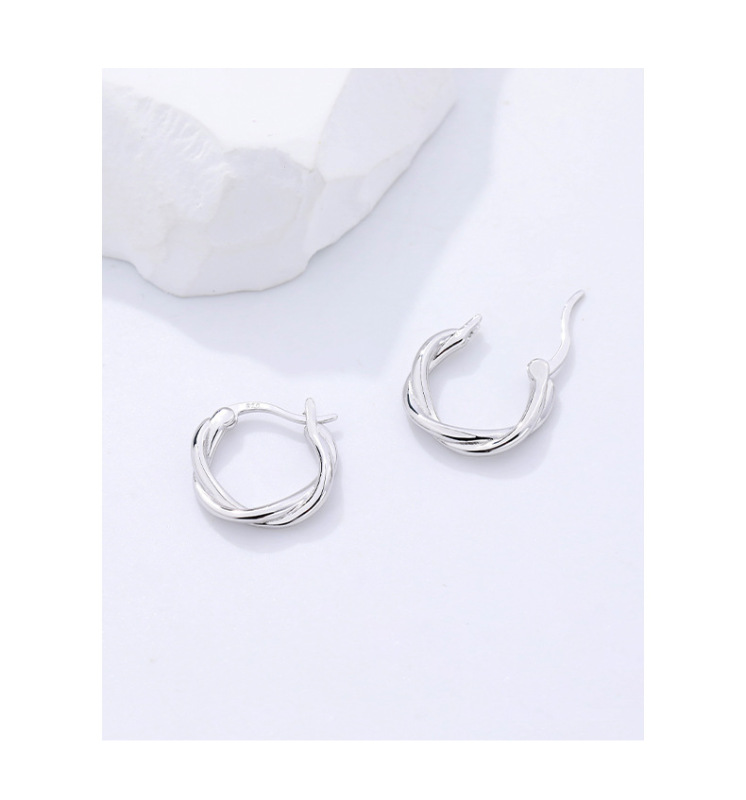 Hoop Earrings In Sterling Silver
