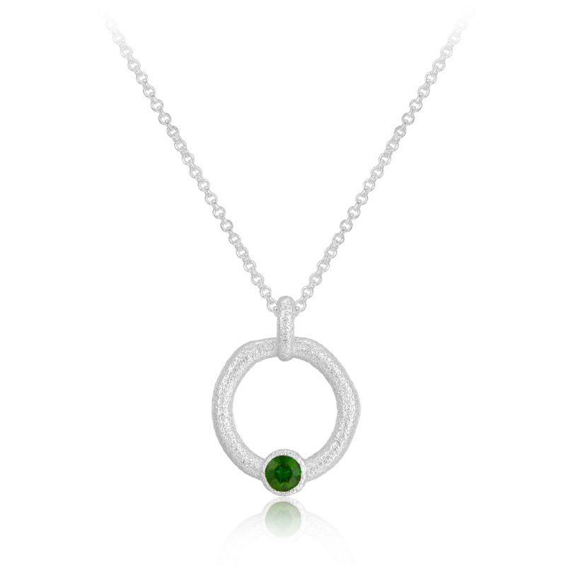 Circle Necklace In Sterling Silver