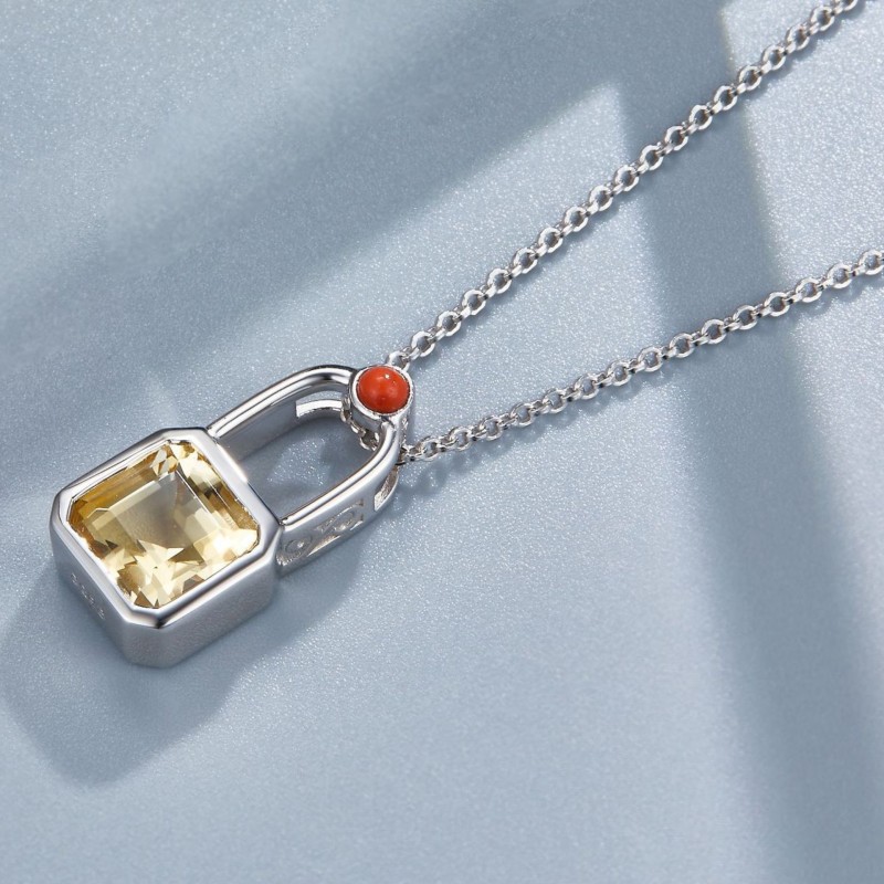 The Lock Of Love Necklace In Sterling Silver