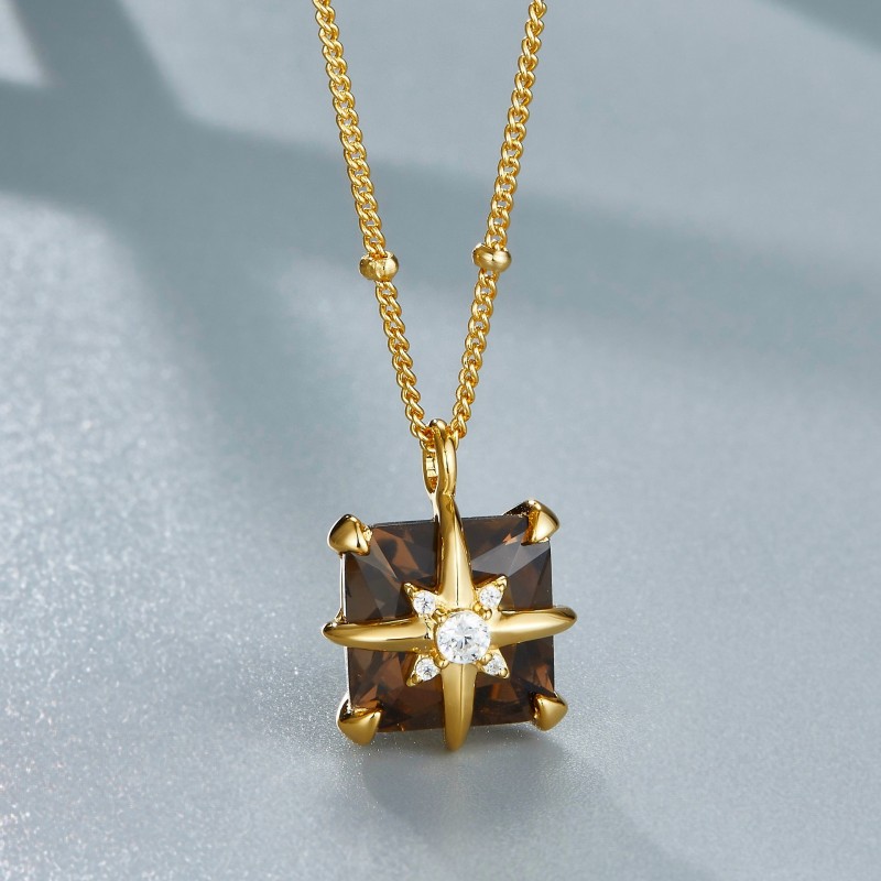 Star Necklace In Sterling Silver