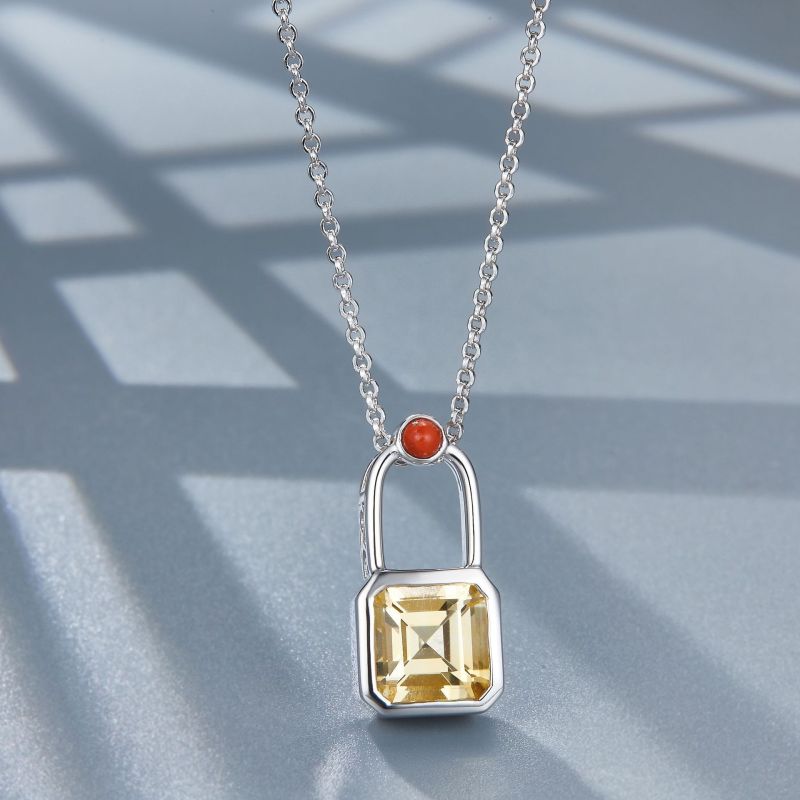 The Lock Of Love Necklace In Sterling Silver