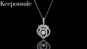 Moissanite Crown Necklace In Sterling Silver