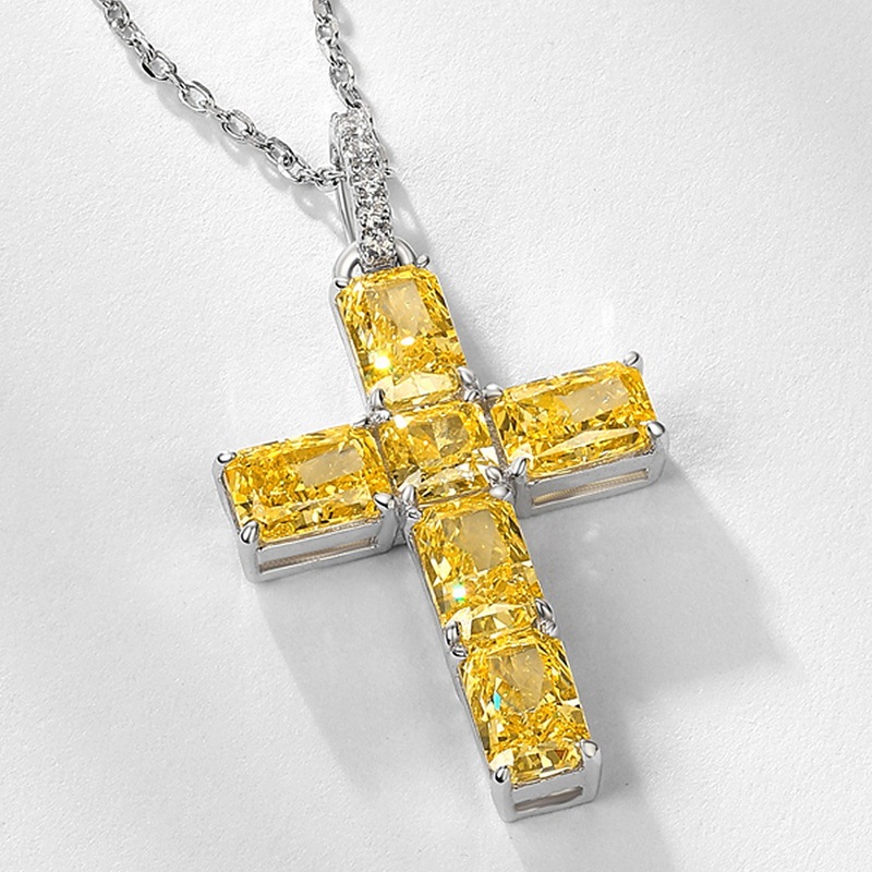 Cross Necklace In Sterling Silver