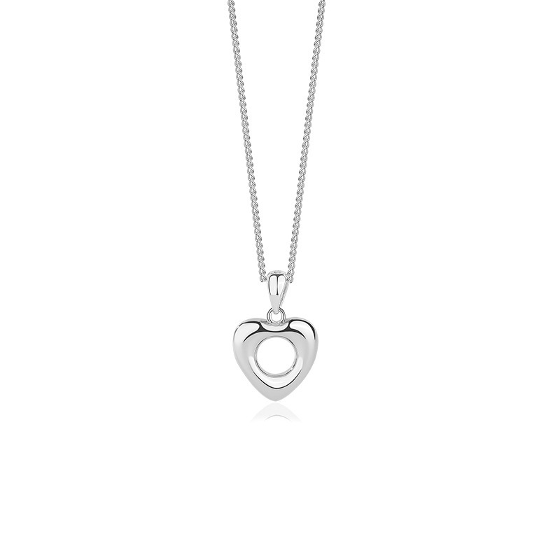 Heart Necklace In Sterling Silver