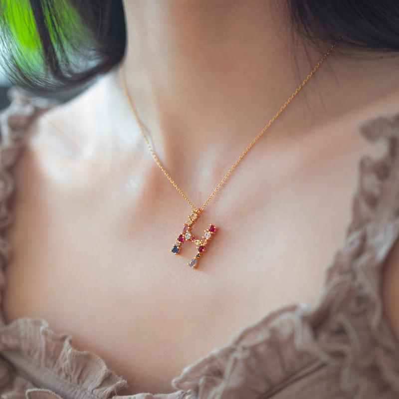 Letter Necklace In Sterling Silver