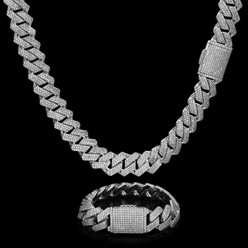 3-Row 20mm Miami Cuban Bracelet/Chain