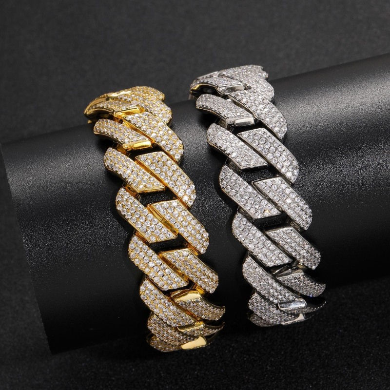 3-Row 20mm Miami Cuban Bracelet/Chain