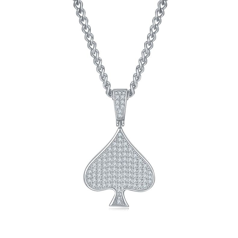 0.78CT Moissanite Necklace In Sterling Silver