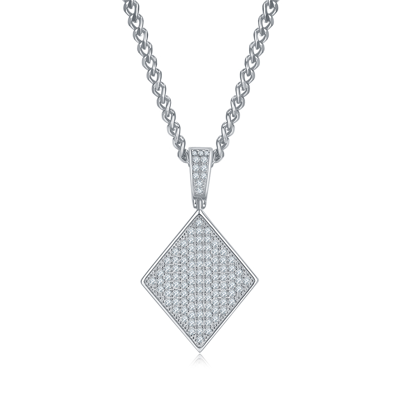 0.85CT Moissanite Necklace In Sterling Silver
