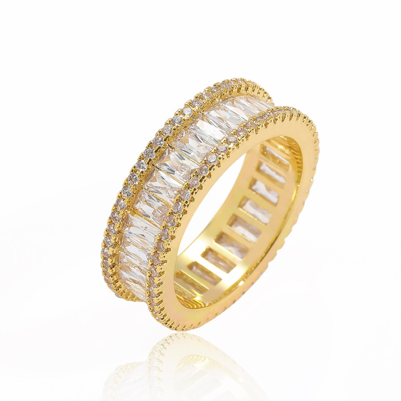 Baguette Zircon Hip Hop Ring